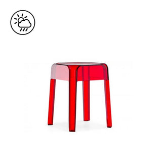 Pedrali Rubik 583 outdoor plastic stool with seat H.45 cm. - Buy now on ShopDecor - Discover the best products by PEDRALI design
