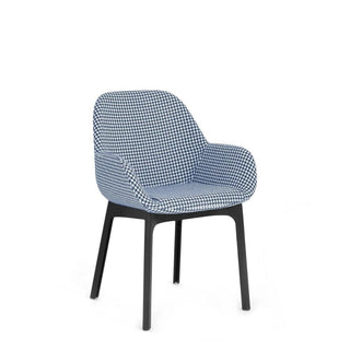 Kartell Clap armchair in houndstooth fabric with black structure - Buy now on ShopDecor - Discover the best products by KARTELL design