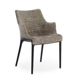 Kartell Eleganza Nia armchair in Melange fabric with black structure Kartell Melange 2 Dove Grey - Buy now on ShopDecor - Discover the best products by KARTELL design