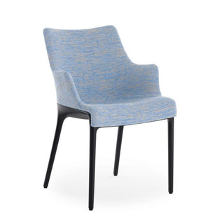 Kartell Eleganza Nia armchair in Melange fabric with black structure Kartell Melange 3 Light Blue - Buy now on ShopDecor - Discover the best products by KARTELL design