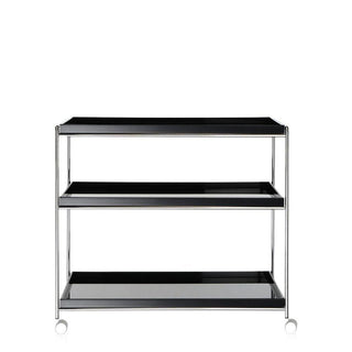 Kartell Trays trolley with chromed steel structure Kartell Black 09 - Buy now on ShopDecor - Discover the best products by KARTELL design