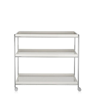 Kartell Trays trolley with chromed steel structure Kartell White 03 - Buy now on ShopDecor - Discover the best products by KARTELL design