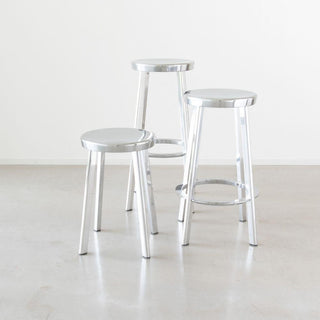 Magis Déjà-vu medium stool in polished aluminium h. 66 cm. - Buy now on ShopDecor - Discover the best products by MAGIS design