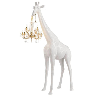Qeeboo Giraffe In Love M floor lamp in the shape of a giraffe White - Buy now on ShopDecor - Discover the best products by QEEBOO design
