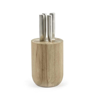 Serax Base set 4 knives with block in acacia wood - Buy now on ShopDecor - Discover the best products by SERAX design