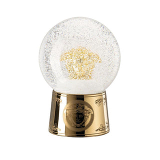 Versace meets Rosenthal Golden Medusa glass sphere w. snow effect h. 16.8 cm. - Buy now on ShopDecor - Discover the best products by VERSACE HOME design